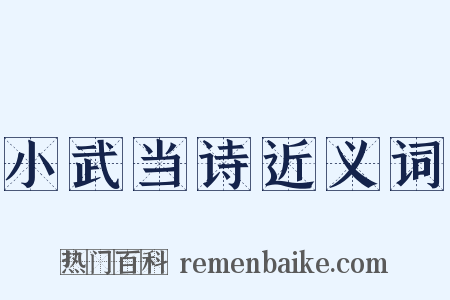 小武当诗近义词是什么意思的图片